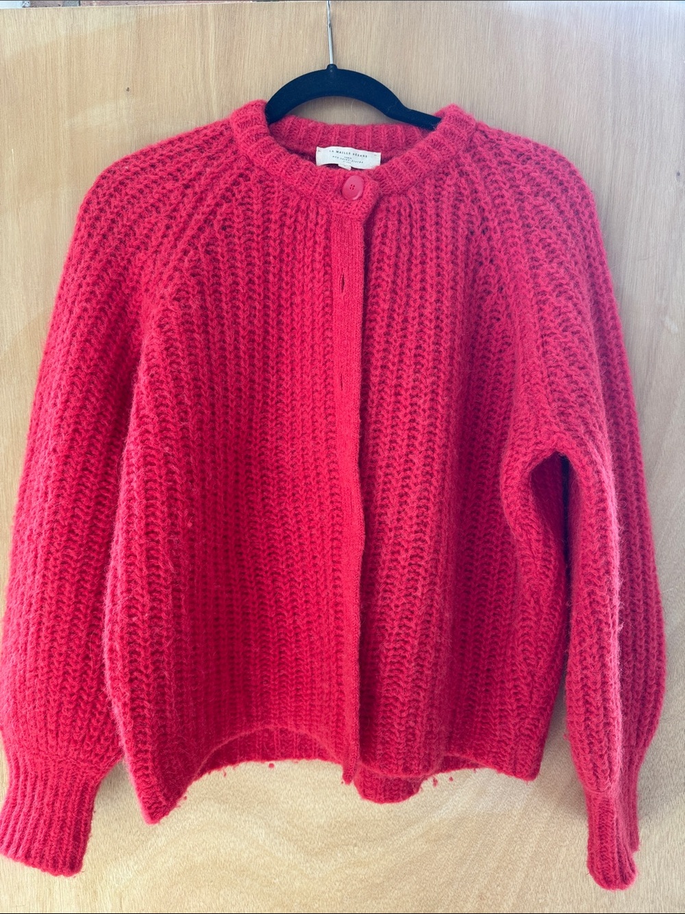 Sezane Emile Red Cardigan